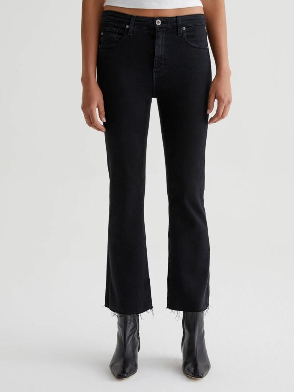 Ag Farrah Boot Crop jeans black sz 31‎